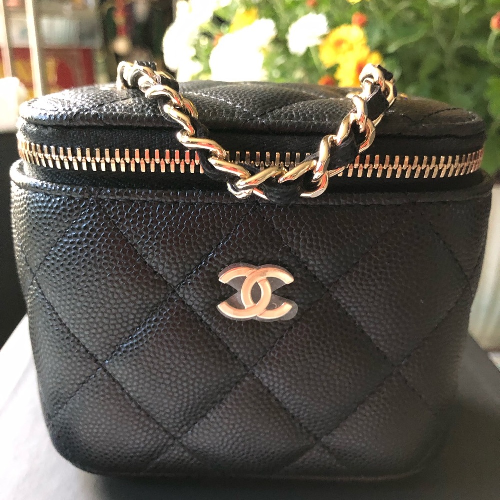 Chanel Square Vanity - Black Caviar - GHW